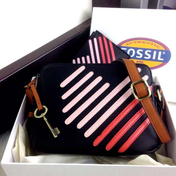 FOSSIL Piper Toaster Heart Double Zip Bag SS19