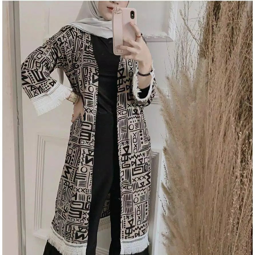 FRINGE LONG ETNIK CARDIGAN  OUTER FRINGE  LONG ETNIK 3