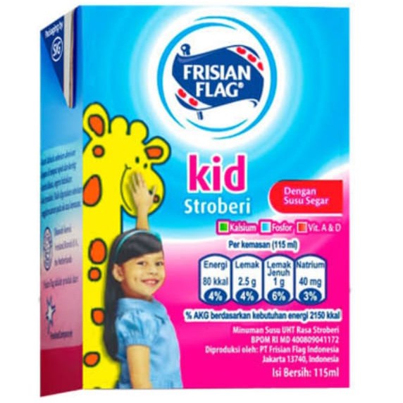 FRISIAN FLAG KID SUSU  STROBERI TETRAPACK 115 ML