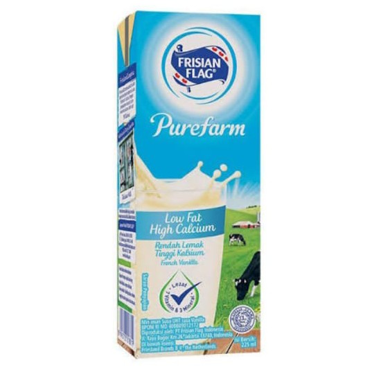 FRISIAN FLAG UHT HI-CALCIUM LOW FAT  VANILLA TETRAPACK 250 M