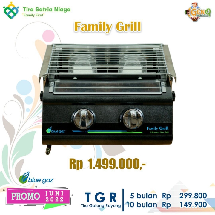 Family Grill Panggangan Kekinian 2 Tungku