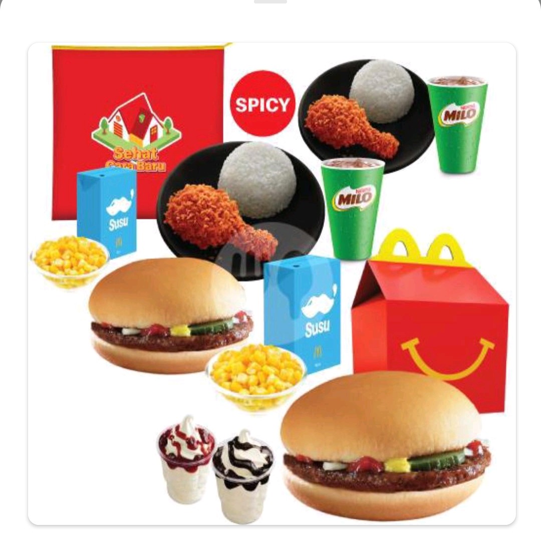 Family Weekend Berempat Happy Meal Beef Burger