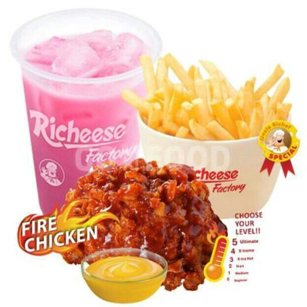 Favorite Combo 1 Fire Chicken With Fries - Up Size Drink 22oz