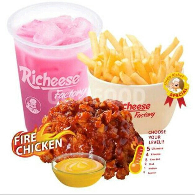 Favorite Combo 1 Fire Chicken with fries - Medium Drink  16oz