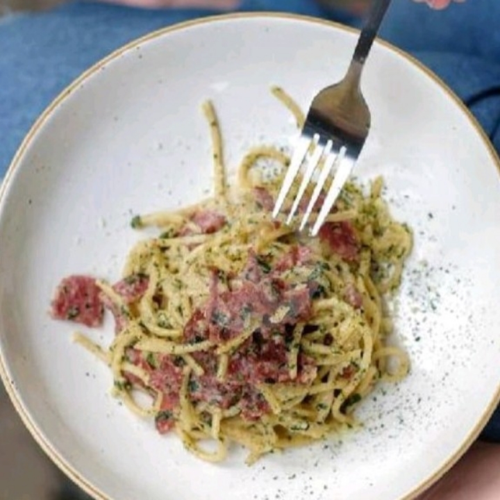 Fettuccine Beef Carbonara