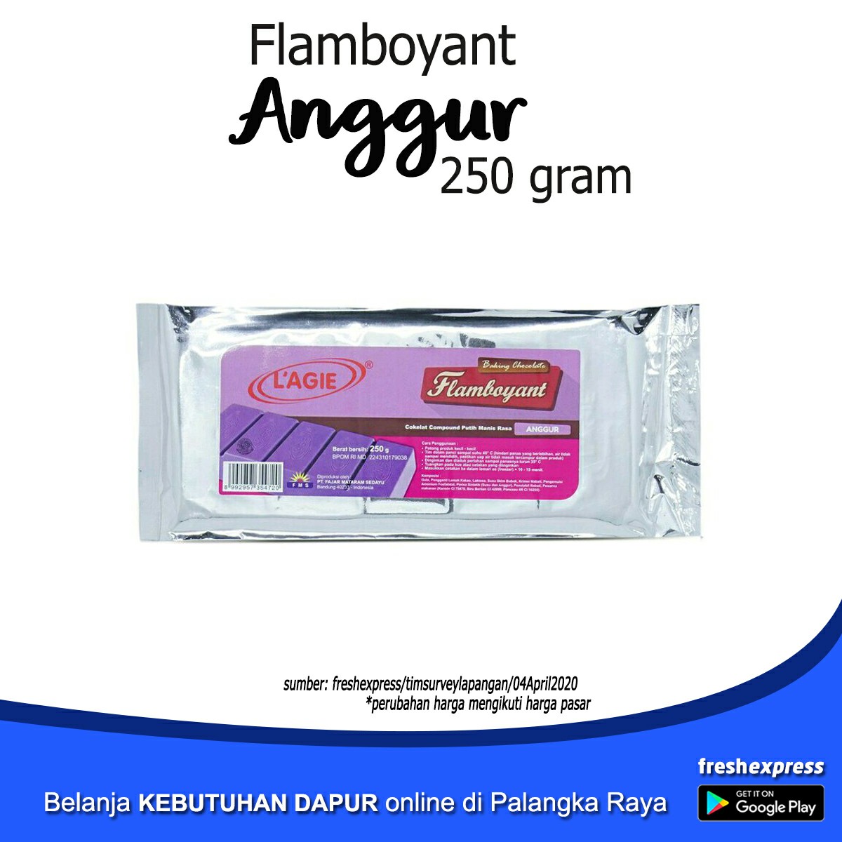 Cokelat Batang Flamboyant - Anggur 250 Gram