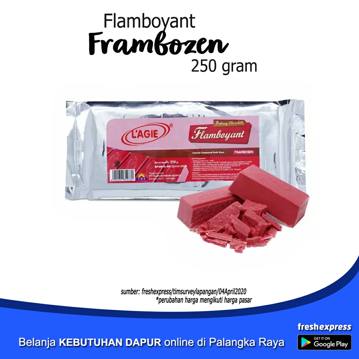 Cokelat Batang Flamboyant - Frambozen 250 Gram