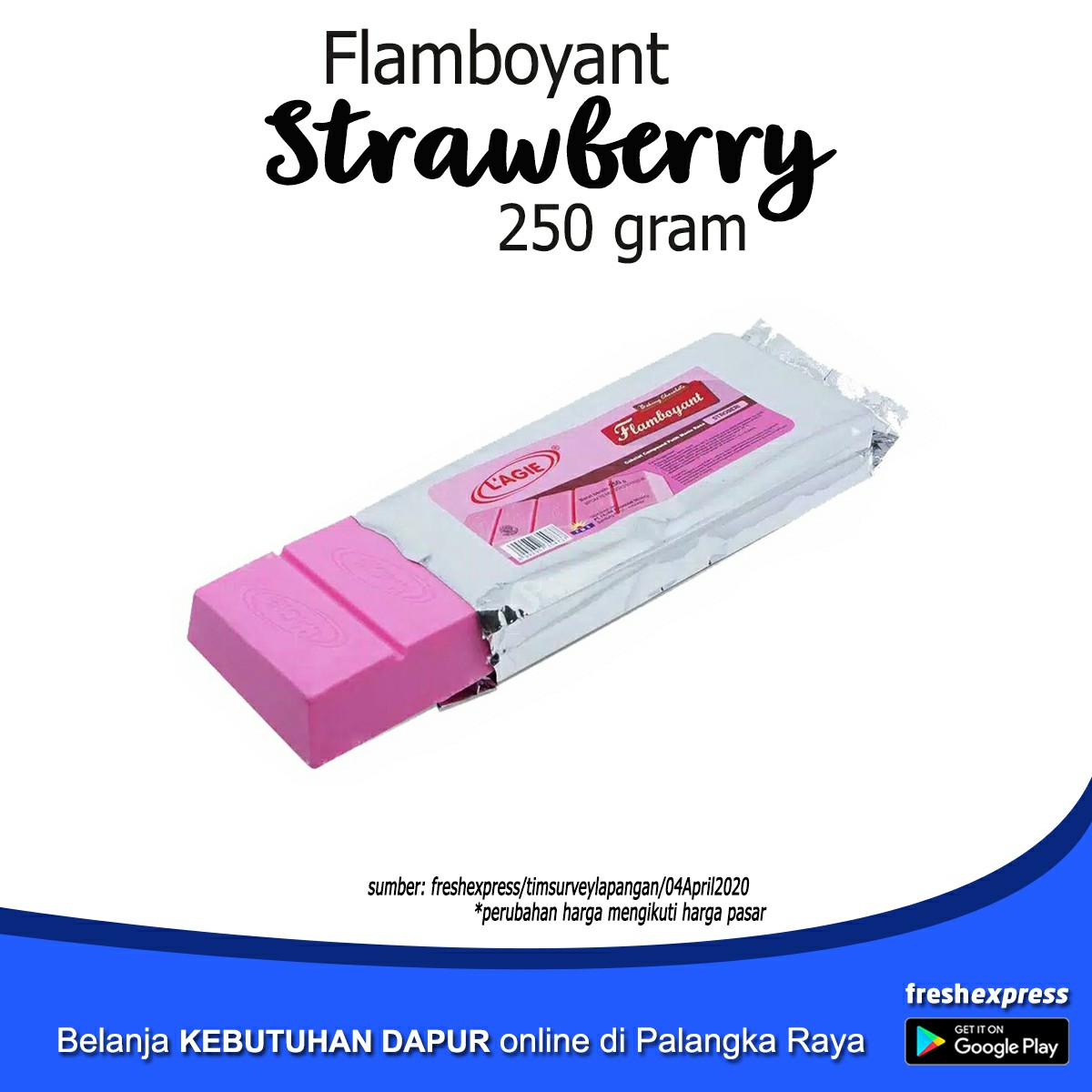 Cokelat Batang Flamboyant - Strawberry 250 Gram