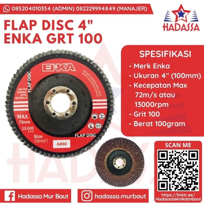 Flap Disc 4 Inci Enka GRT 100