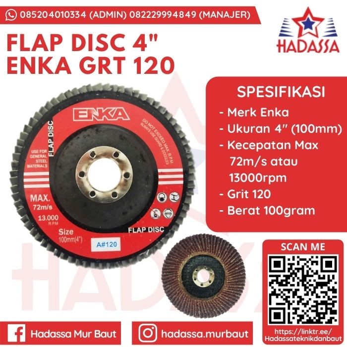 Flap Disc 4 Inci Enka GRT 120