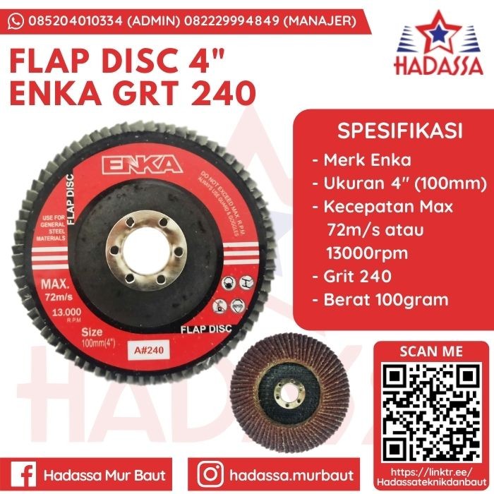 Flap Disc 4 Inci Enka GRT 240