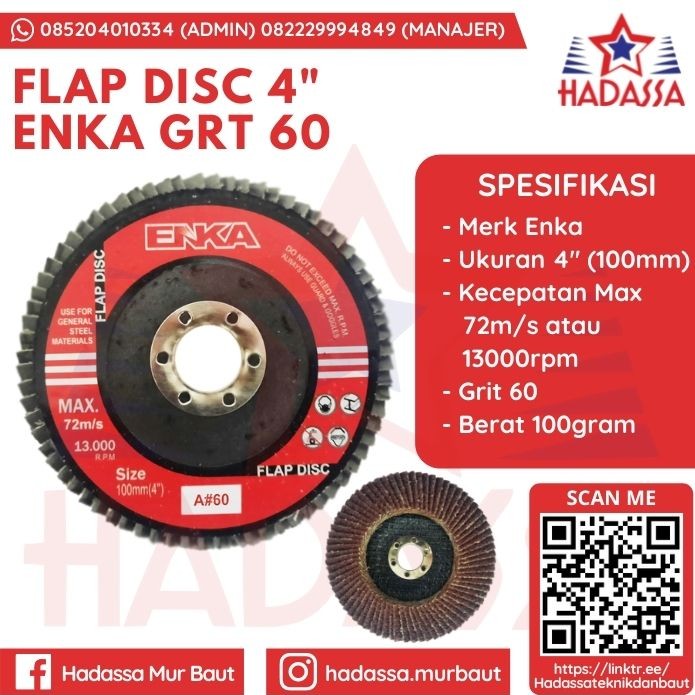 Flap Disc 4 Inci Enka GRT 60