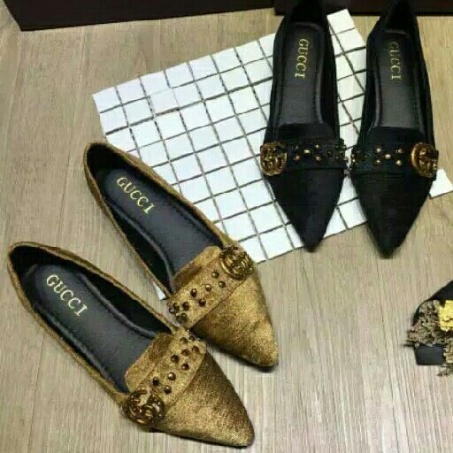 sepatu flat shoes gucci