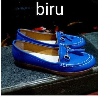 Flatshoes Balet Rumbe - Hitam Dan Biru 2