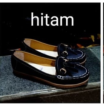 Flatshoes Balet Rumbe - Hitam Dan Biru 3