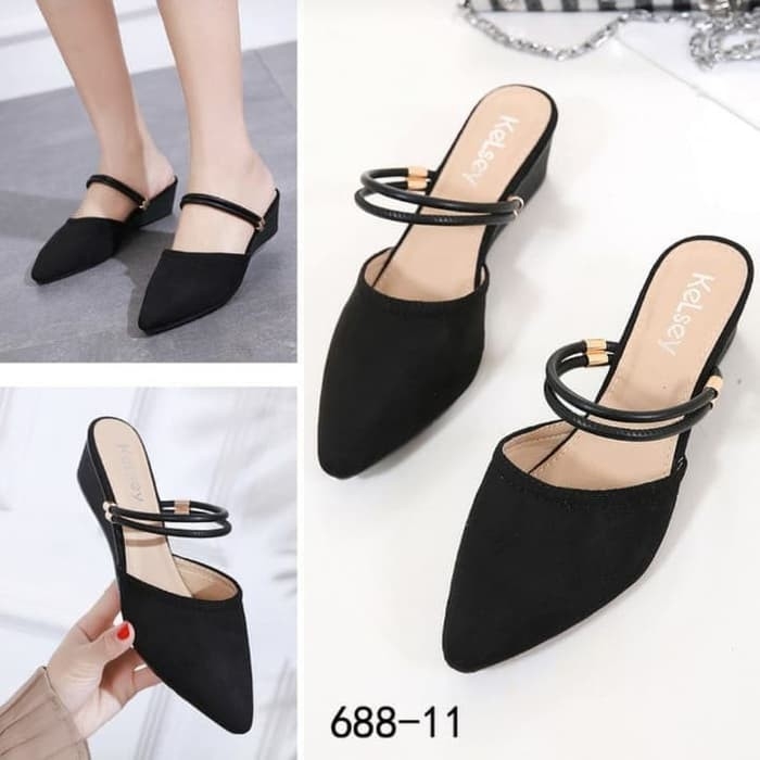 Flatshoes Kelsey 688 Hitam