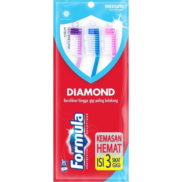 Formula Sikat Gigi Silver Protector Diamond 3pcs