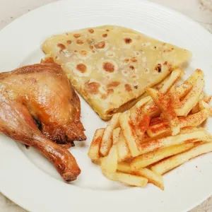 French Fries  Chapati  Ayam