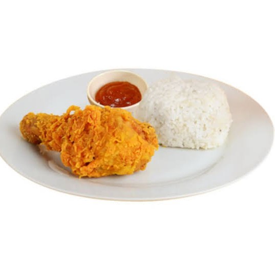 Fried Chicken Paha Pakai Nasi