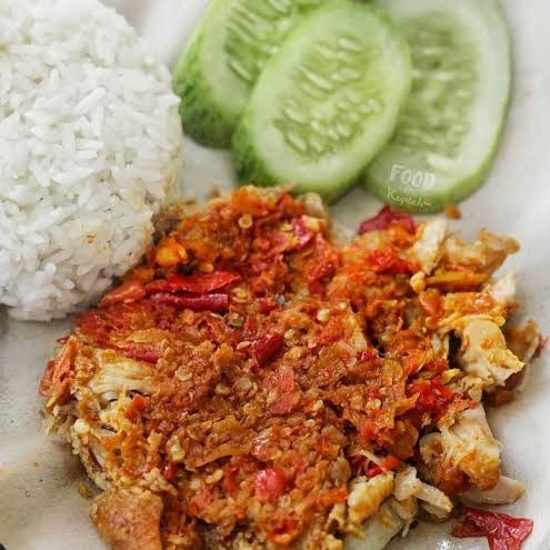 Fried Chiken Geprek Dan Nasi