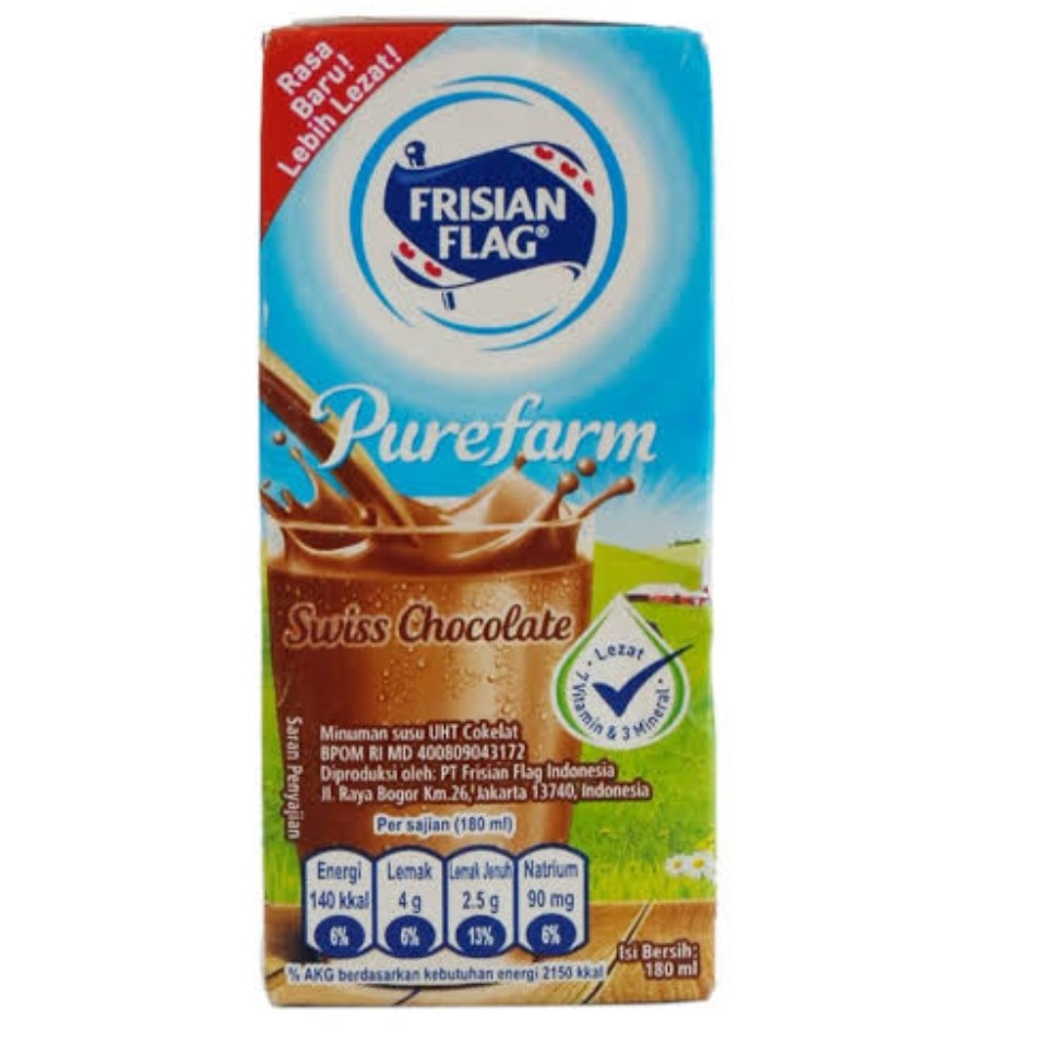 Frisian Flag Purefarm Raaa Swiss Choco 180ml