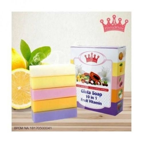 Fruitamin BPOM  Gluta Soap 10in1 Fruit Vitamin by Pretty White