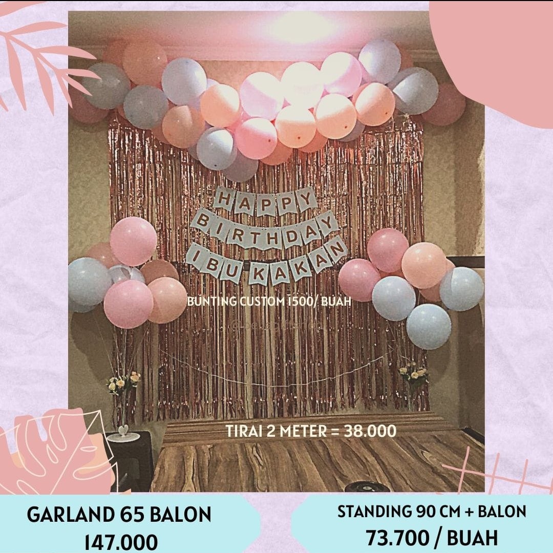 Full set garland 65 balon 2 meter