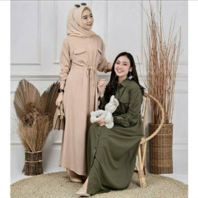 GAMIS CIELO BUSUI DRESS MOSCREPE PREMIUM