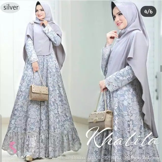 GAMIS KHALIFA KHALILA BROKAT KEBAYA DRESS PREMIUM 3