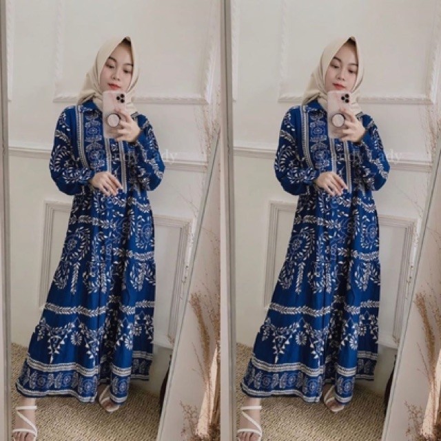 GAMIS SAPHIRA ETNIK DRESS KATUN RAYON PREMI 2