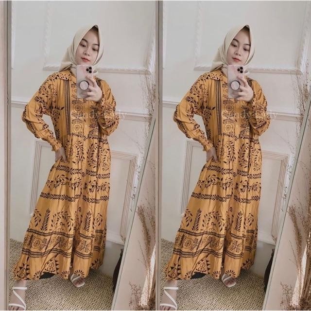 GAMIS SAPHIRA ETNIK DRESS KATUN RAYON PREMI 3