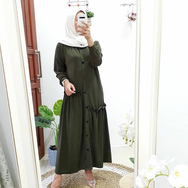 GAMIS TESALIA BUSUI BUMIL DRESS MOSCREPE PREMIUM 2