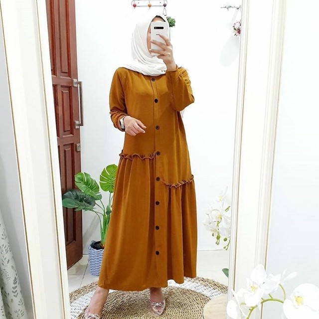 GAMIS TESALIA BUSUI BUMIL DRESS MOSCREPE PREMIUM 3