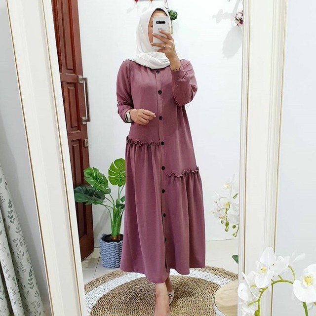 GAMIS TESALIA BUSUI BUMIL DRESS MOSCREPE PREMIUM 4