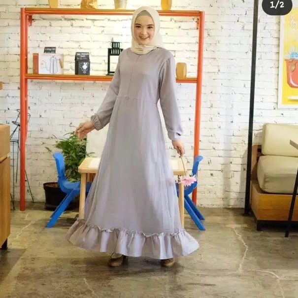 GAMIS VENY TUTU SWAN TILE RINIA DRESS MOSCREPE PREMIUM 3