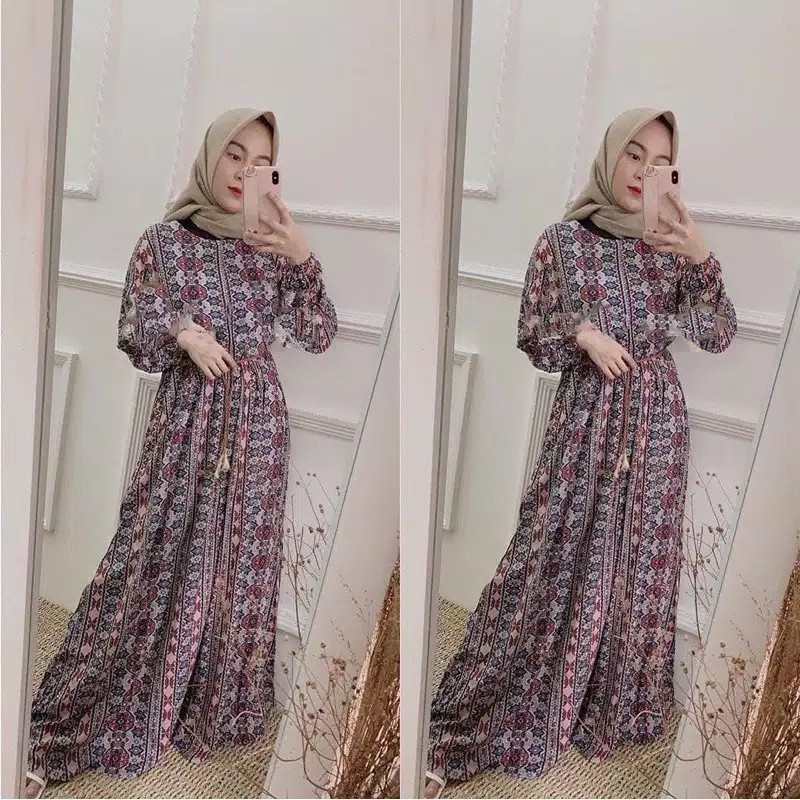 GAMIS ZIONA BUSUI BUMIL DRESS WOLPEACH FREE BELT 3