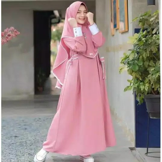 GARANSI TERMURAH  Nessa Syari  Gamis Set Khimar 3