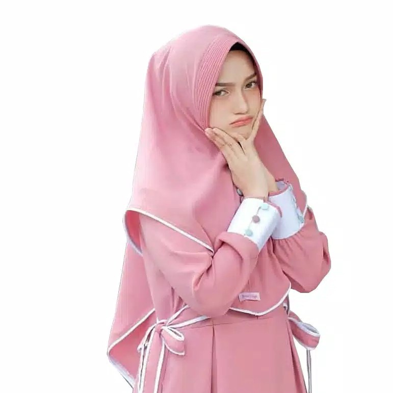 GARANSI TERMURAH  Nessa Syari  Gamis Set Khimar 4