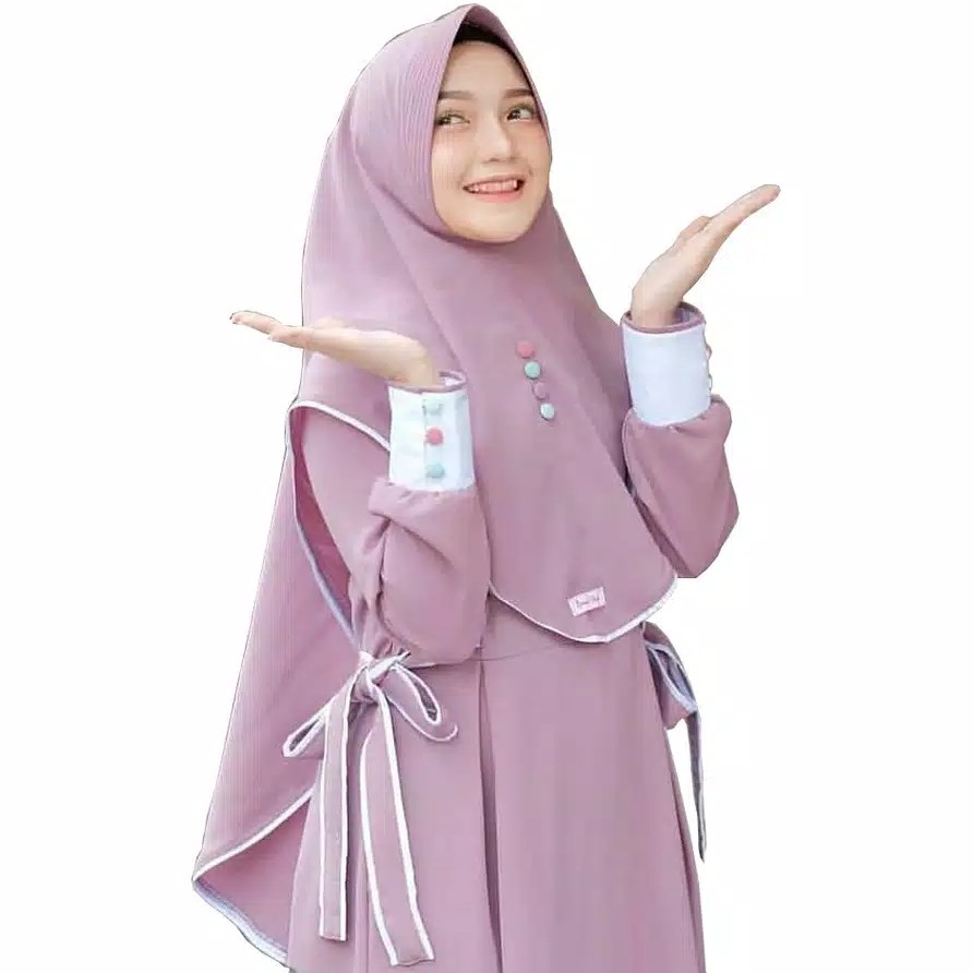 GARANSI TERMURAH  Nessa Syari  Gamis Set Khimar 5