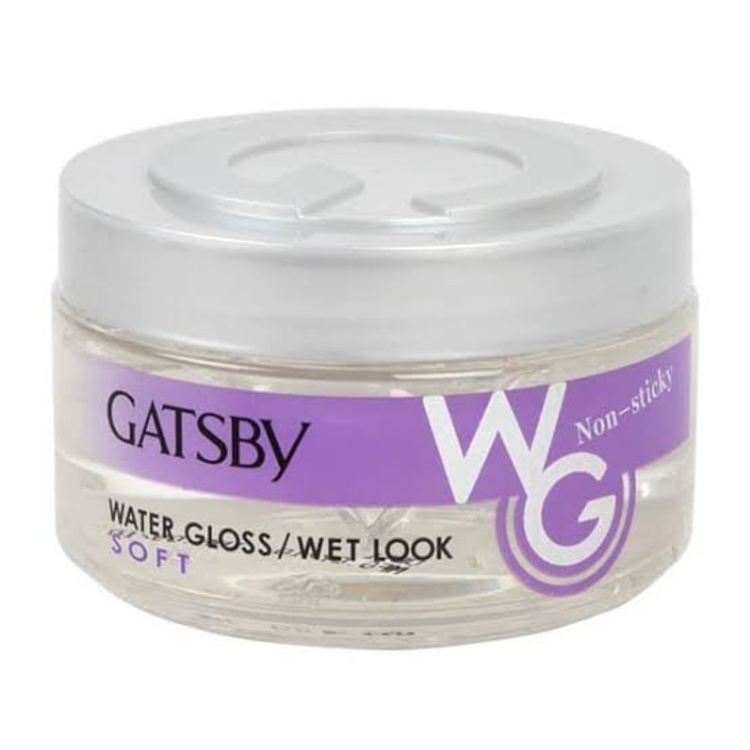 GATSBY HAIR GEL WATER GLOSS WET LOOK SOFT POT 75 GR