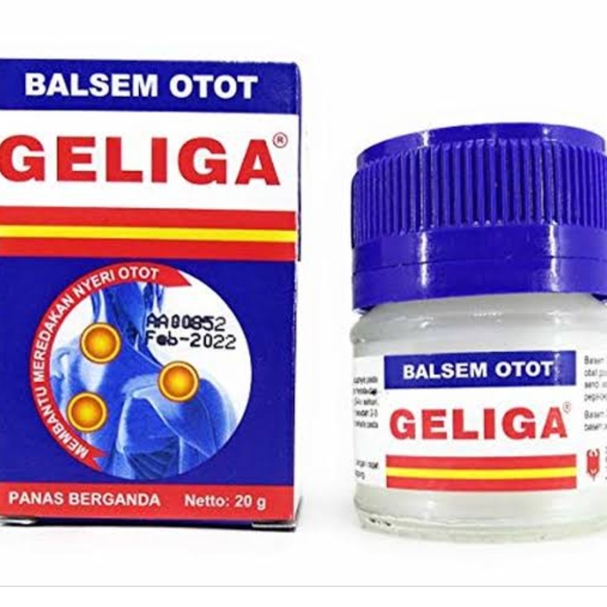 GELIGA MUSCULAR BALM MINYAK GOSOK PANAS BERGANDA BOTOL 20 GR