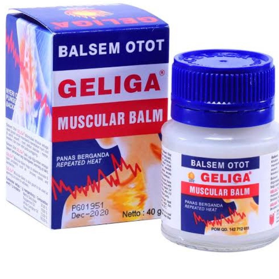 GELIGA MUSCULAR BALM MINYAK GOSOK PANAS BERGANDA BOTOL 40 GR