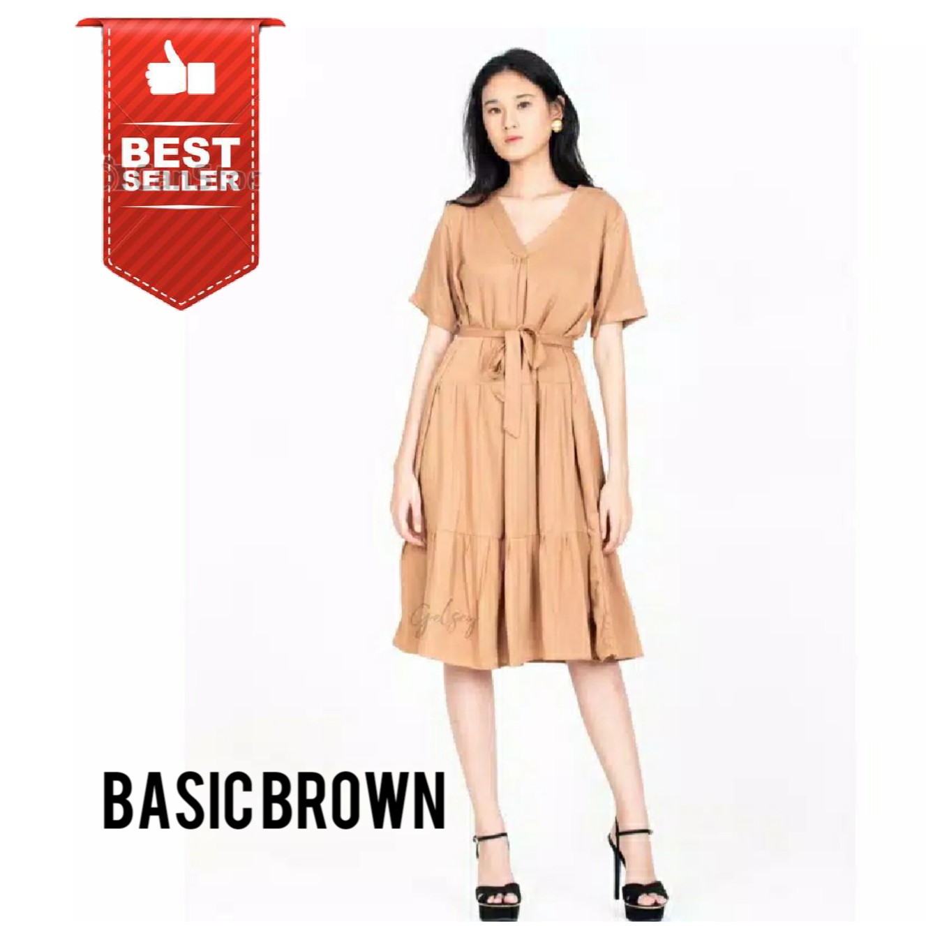 GELSEYROOMS  VICTORIA MIDI DRESS BASIC