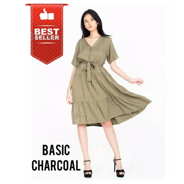 GELSEYROOMS  VICTORIA MIDI DRESS BASIC 5