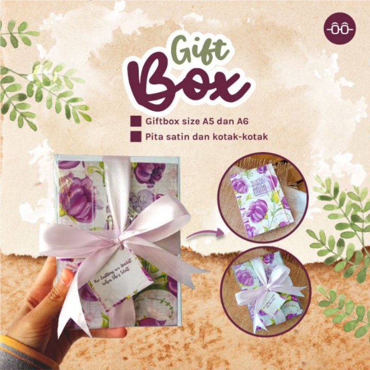 GIFT BOX Mika Bening Pita Satin Kotak-kotak dan kardus ucapan