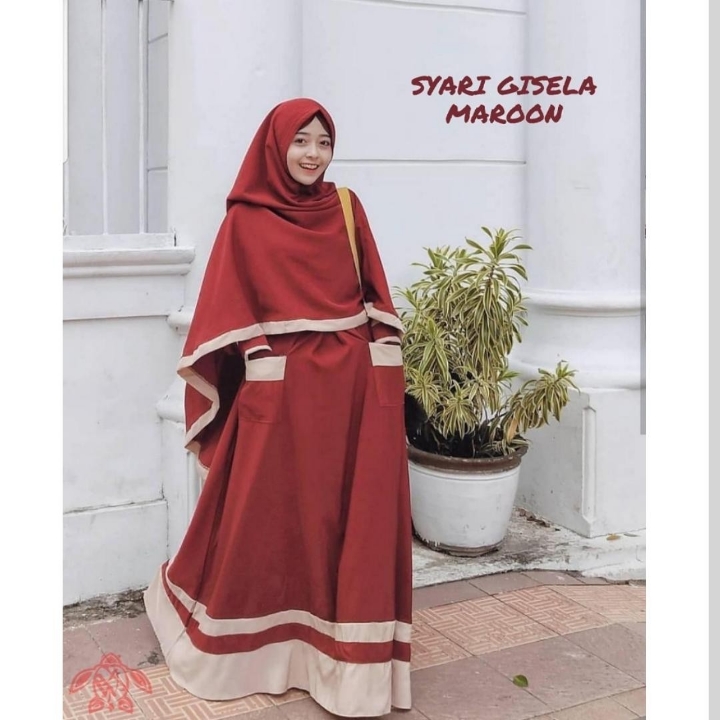 GISEL MAROON SYARI SET