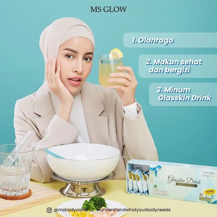 GLASSKIN DRINK SERBUK PEMUTIH COLAGEN 3