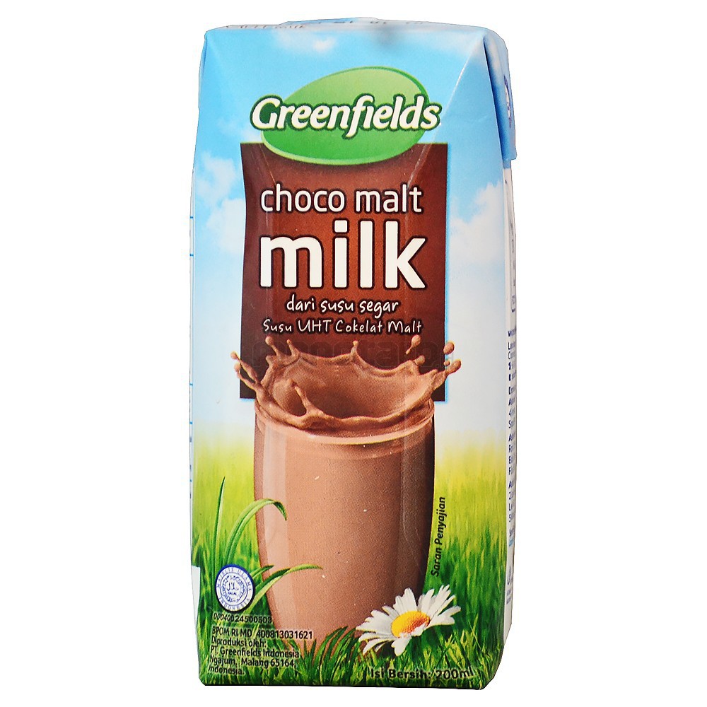 GREENFIELDS MILK UHT CHOCOMALT PACK 200ML