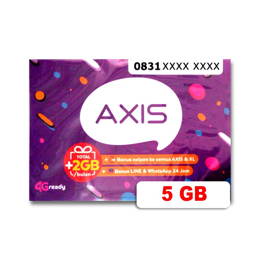 GROSIR Kartu Perdana Axis 3GB Nasional  Bonus 2GB west