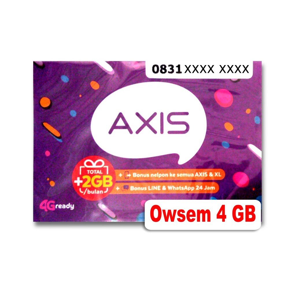 GROSIR Kartu Perdana Axis 4GB Nasional